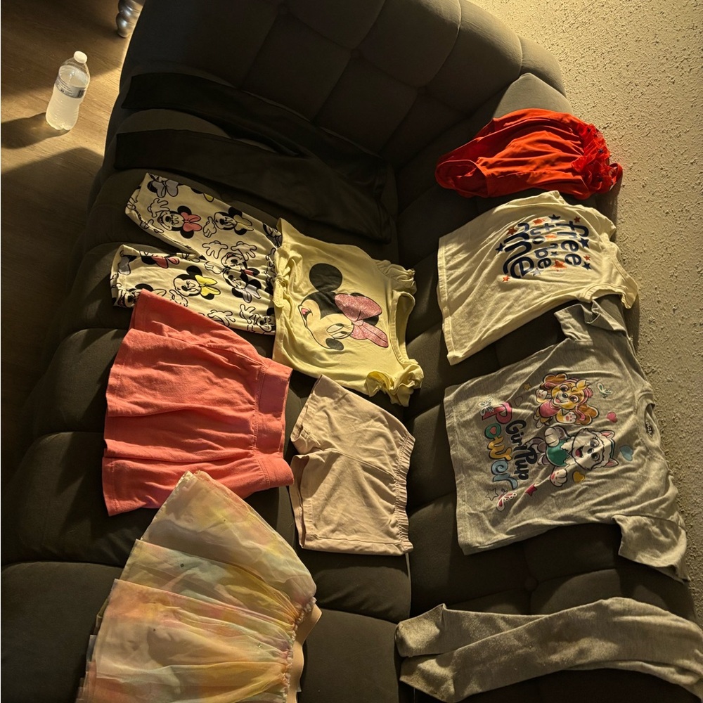 Disney Kids' Character T-Shirts and Skirts Set